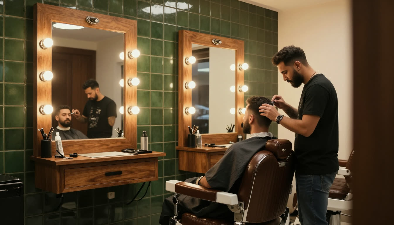 Página de exemplo de uma barbearia